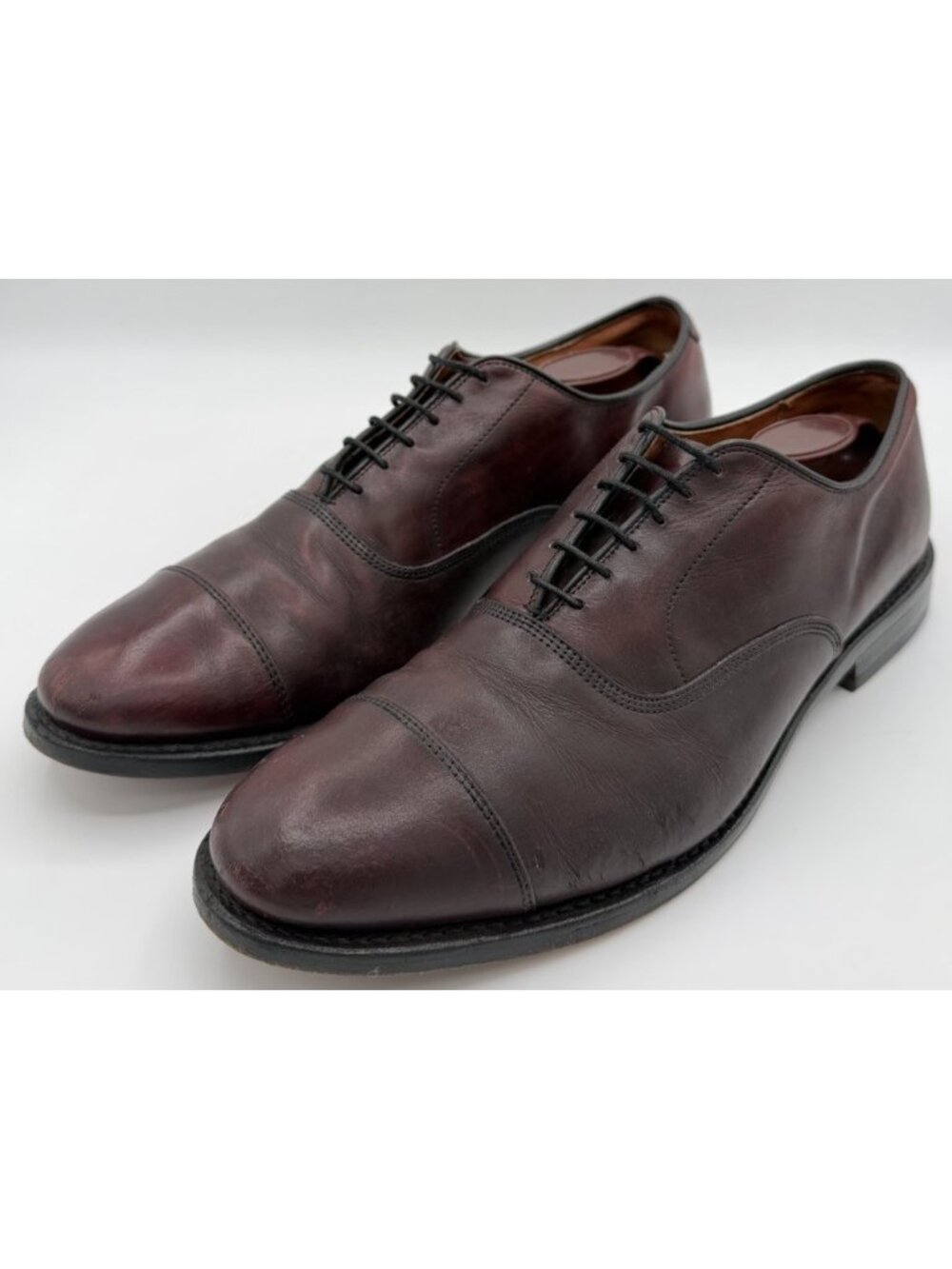 Allen Edmonds PARK AVENUE Burgundy Leather Cap-Toe Oxfords Men’s 11D Dress Shoes